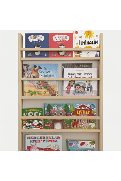 Home Montessori Kitaplık Duvar Tipi 4 Raflı