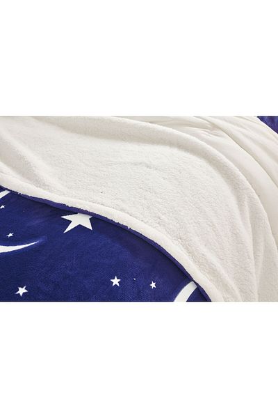 FIONNA.RO Cocolino Blanket With Fur - Crescent Moon