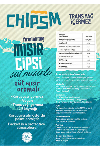 Doğal Agro CHIPSM MISIR VE PİRİNÇ TANIŞMA PAKETİ 5'Lİ