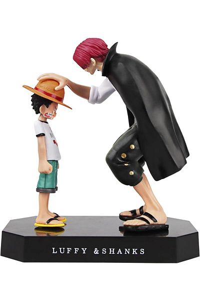 rexa Huanmin One Piece PVC Figure Set – Luffy & Shanks Anime Collectible Desktop Decoration