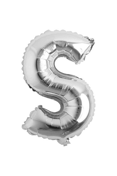 OEM Metalized Foil Balloon, Silver, 80 cm, Letter S