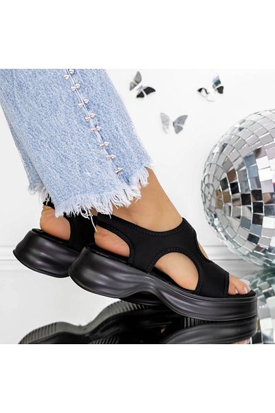 mei Sandale Dama cu Platforma 3GZ97 Negru | Mei