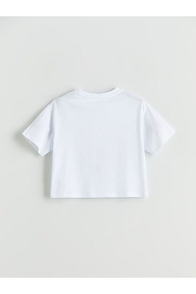 LC Waikiki White Crew Neck Bratz Printed Girl's T-Shirt