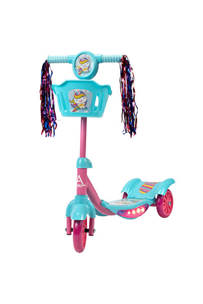 ACTION ONE Kiddy children's scooter with lights and music, turquoise