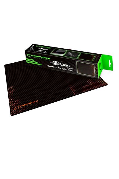 ESPERANZA Mousepad Gaming Esperanza Flame (EGP103R), Maxi, 400 x 300 x 3 mm, Black/Red