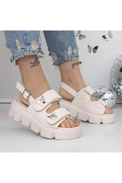 mei Sandale Dama cu Platforma 3HXS61 Bej | Mei