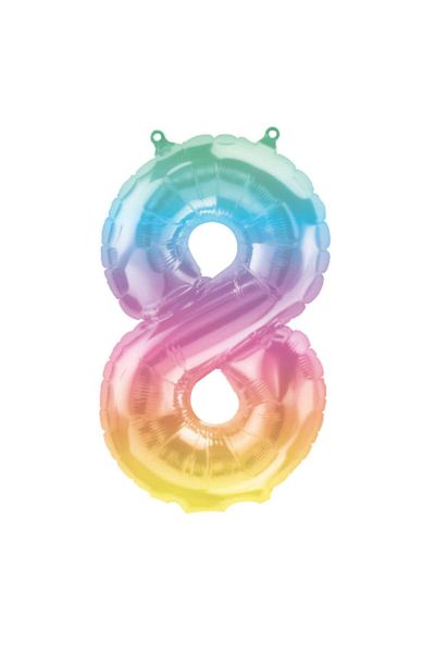 qualatex Balloon Folie Cifra 8 Jelly Ombre, 41 cm / 16", Qualatex, 1 buc