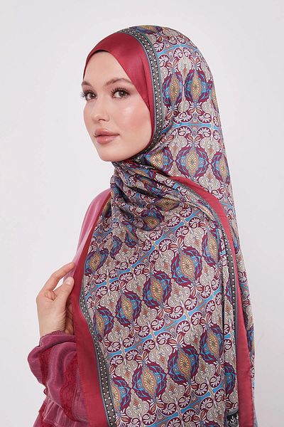 Levidor Reflection Pattern Indian Silk Shawl