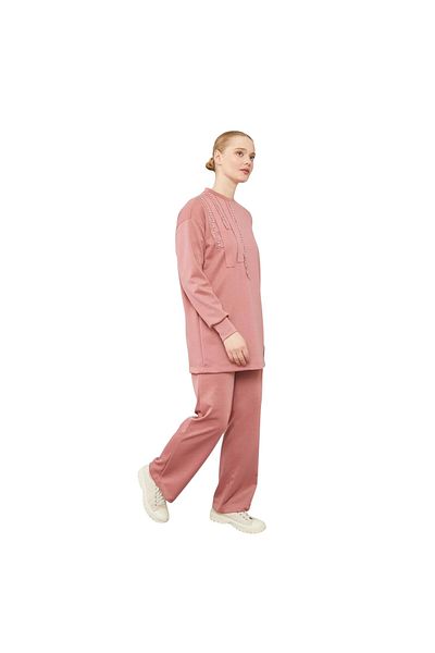 Levidor Crew Neck Stone Detailed Sports Suit