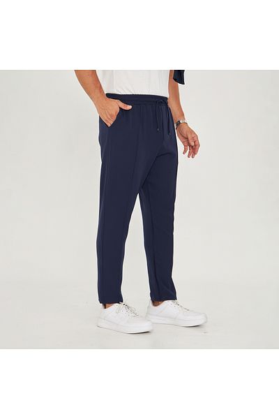 ZİNOX Men's Slim Fit Jogger with Side Pockets, Elastic Laces, Zippered Legs