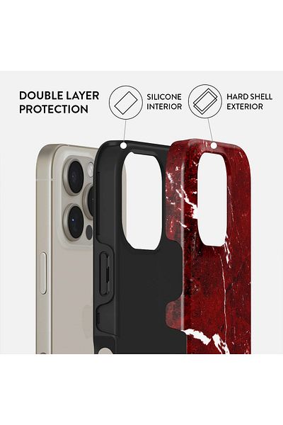 BURGA Phone Case Compatible iPhone 16 PRO MAX Hybrid 2-Layer Hard Shell Silicone Protective Case