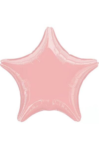 OEM Star-shaped balloon with holographic effect, 55 cm, pink