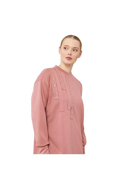 Levidor Crew Neck Stone Detailed Sports Suit