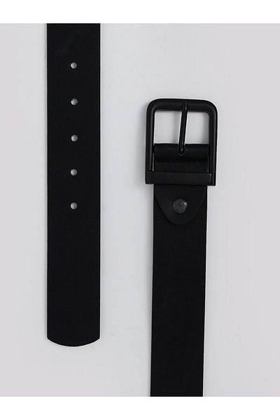 LC Waikiki Black Leather Look Men's Belt