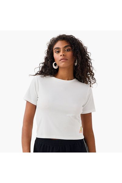 SP Characters Tweety Embroidered Crop T-shirt