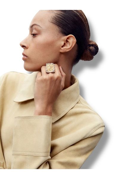 Finery by Nerrs Zr Model Rectangular Design Ring Statndart Size (M-L Compatible)