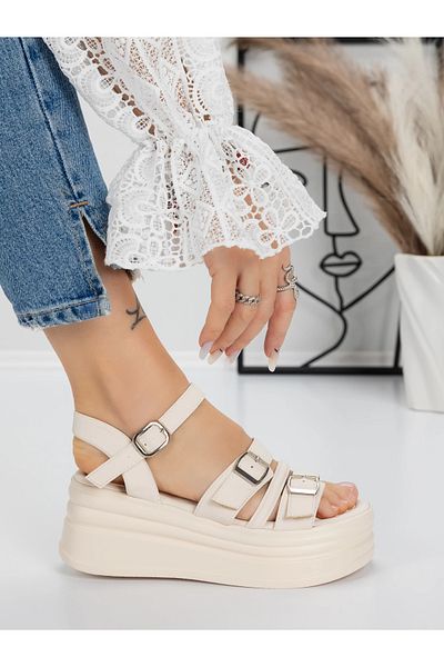 mei Sandale Dama cu Platforma 5H25 Bej | Mei