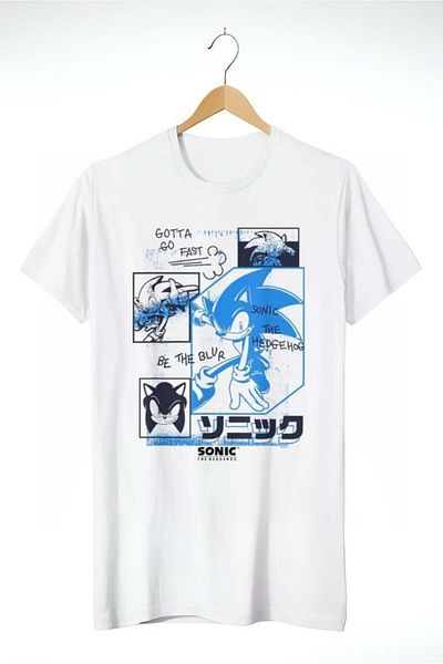 Köstebek Tricou alb Sonic Gotta Go Fast unisex