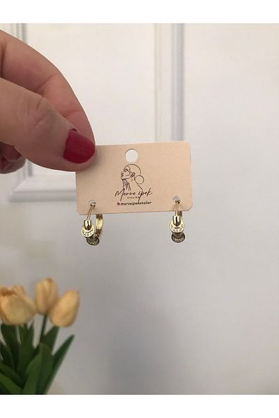 shop Stainless Steel 316L Fi̇yona Model Stone Minimal Shiny Non-Changeable Earrings