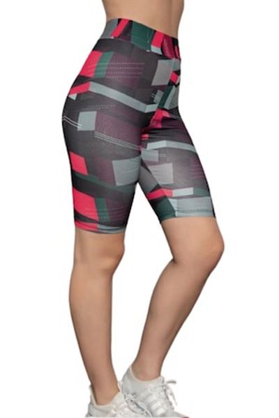 pamuklu Colanti scurti cu talie inalta, Fitness/Casual, Multicolor, S105