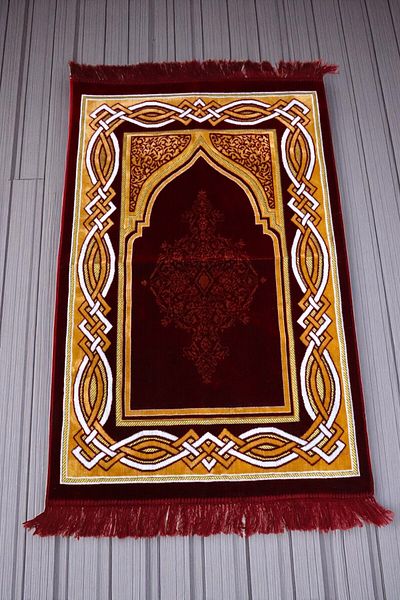 ALEYNA KADİFE Velvet Şipinger 1 Piece Prayer Rug Hajj and Umrah Gift Prayer Rug