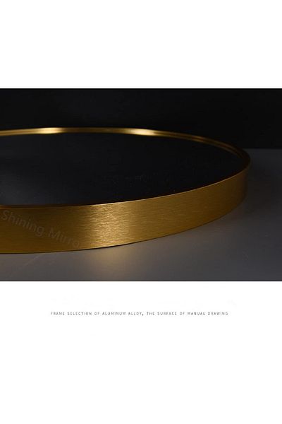 Gharaib Al Tuhaf Round mirrors, gold color, size: (100 cm)