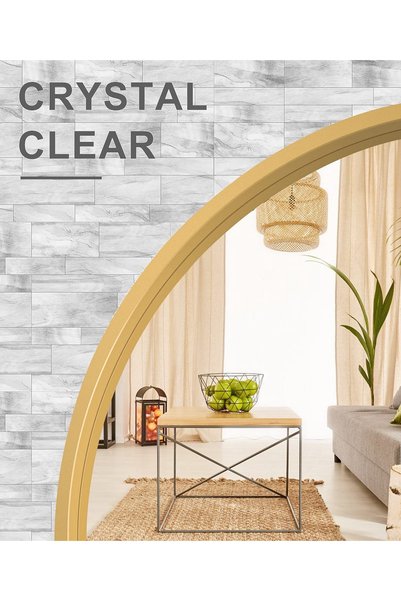 Gharaib Al Tuhaf Round mirrors, gold color, size: (100 cm)