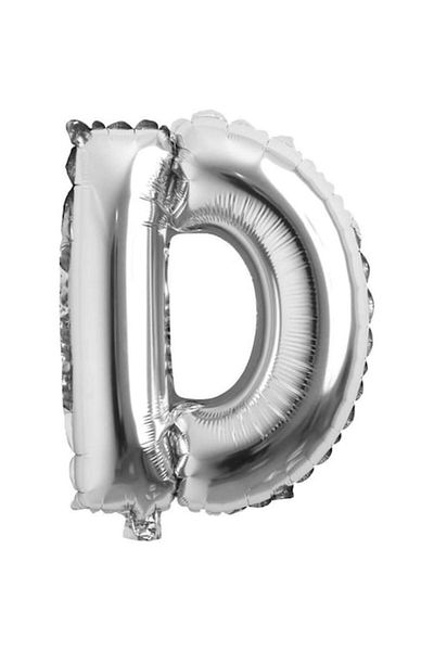 OEM Balon din folie metalizată, argintiu, 80 cm, litera D