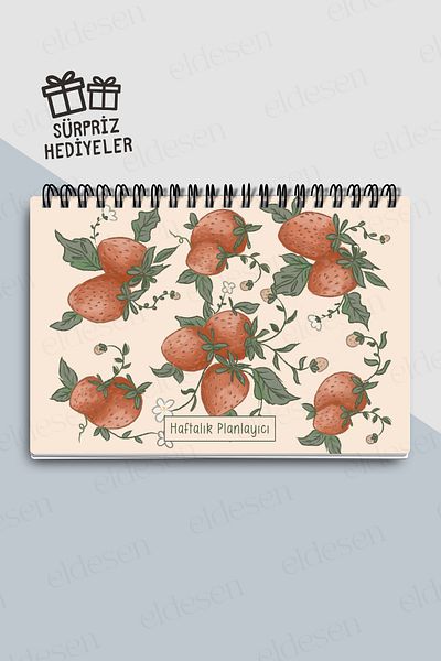 Eldesen Tasarım Weekly Planner A5 Notebook with Flexible Cardboard Cover, 52 Week, 1 Year Weekly Planner