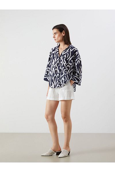 LC Waikiki New Season Elastic Waist Textured Muslin Women's Sort - S5H361Z8