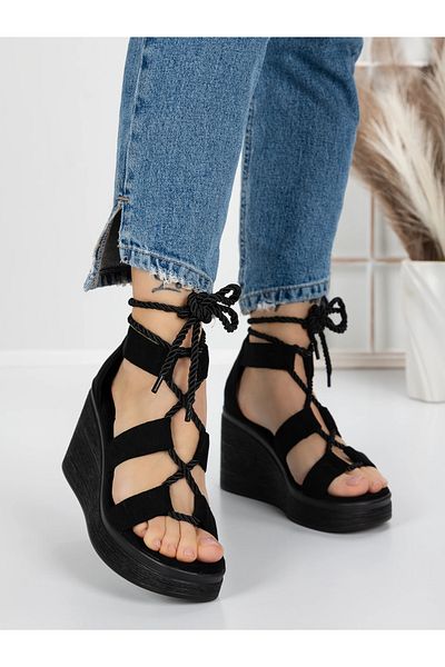 mei Sandale Dama cu Platforma 5SY12 Negru | Mei