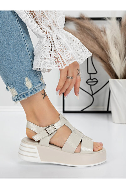 mei Sandale Dama cu Platforma 5GZ11 Bej | Mei