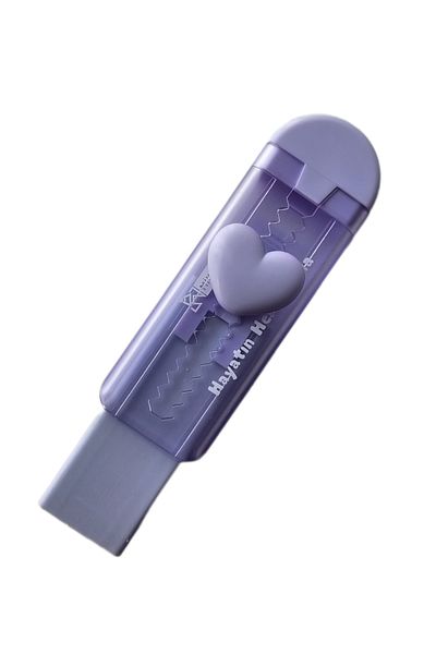 Mikro Heart Shaped XL Jumbo Sliding Eraser Falçata Eraser Purple Heart (1 Piece)