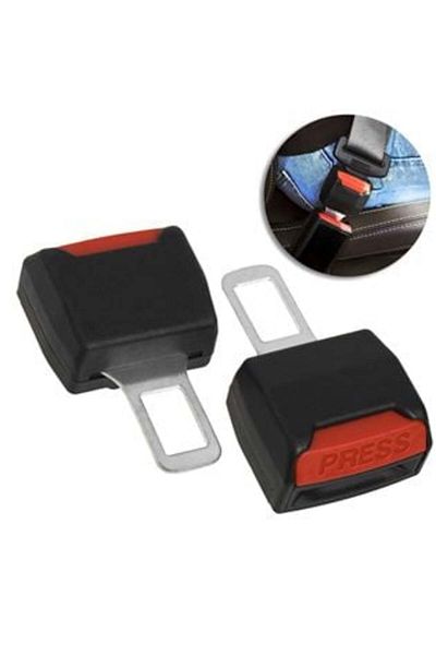 OEM Set cleme extensie centură de siguranță auto negru roșu - 2 buc
