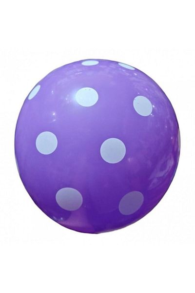 OEM Set 5 baloane latex, 35 cm, mov cu buline albe