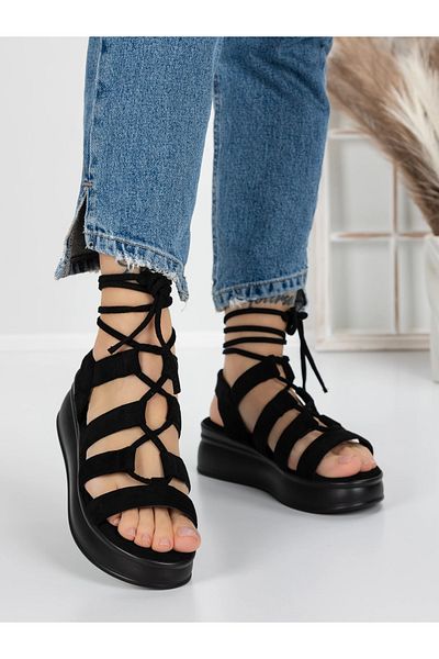 mei Sandale Dama cu Platforma 5H7 Negru | Mei