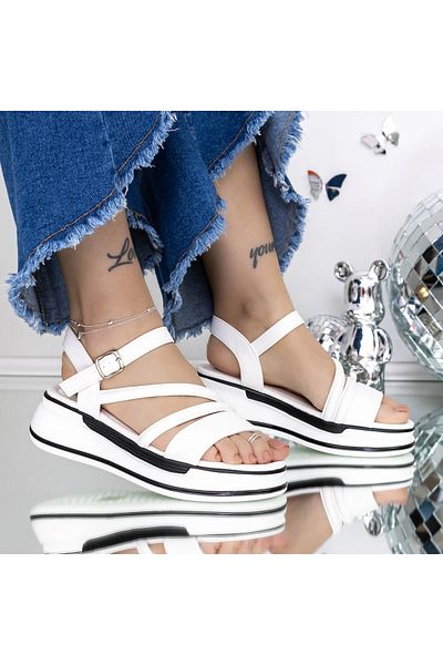 mei Women's Platform Sandals 3GZ72 White | Mei