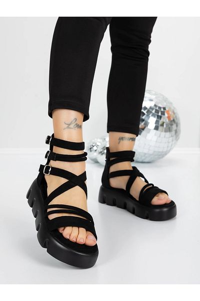 mei Sandale Dama cu Platforma 5HXS16 Negru | Mei