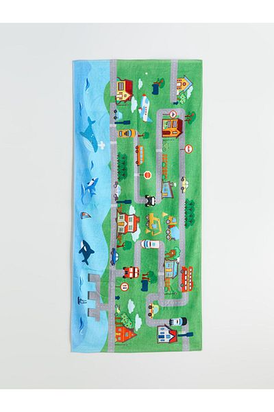 LC Waikiki Mixed Printed Boy's Beach Towel 73X150 cm
