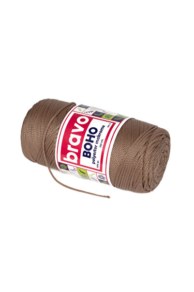 Bravo Νήματα μακραμέ από πολυεστέρα Boho 2 mm 200 gr 230 μέτρα Νο: 4 (Κωδικός χρώματος: 39)