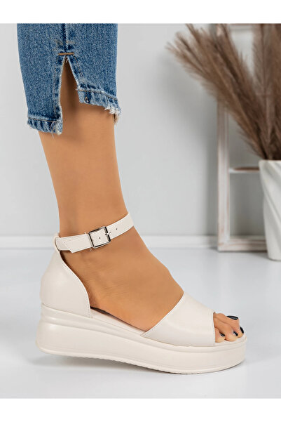 mei Sandale Dama cu Platforma 5H8 Bej | Mei