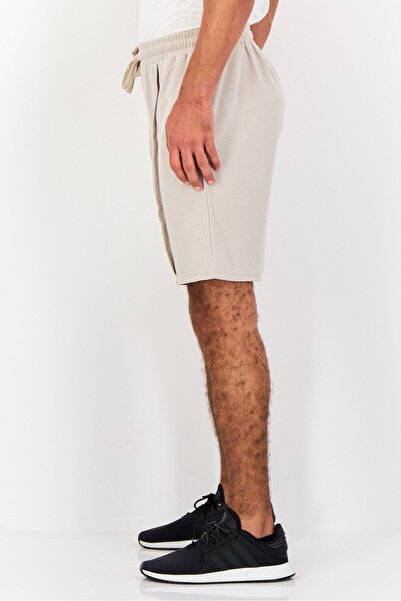 Tapout Men Textured Basic Shorts, Ivory
