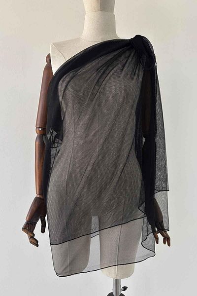 Ka Hijab Tulle Pareo - Black