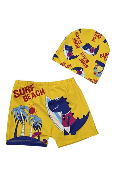 Gadget Gear Men's Shorts and Cap Swimsuit Set