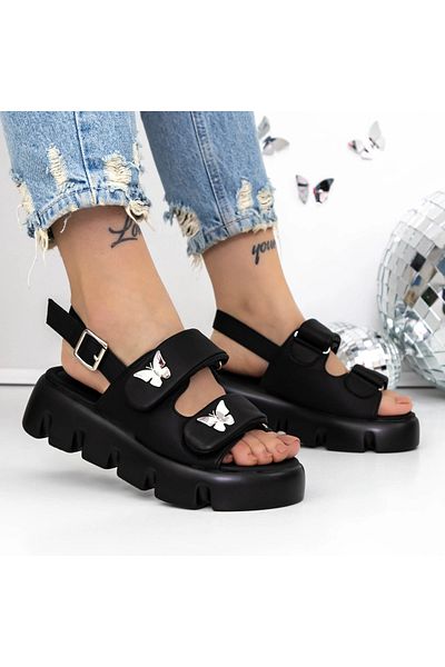 mei Sandale Dama cu Platforma 3HXS61 Negru | Mei