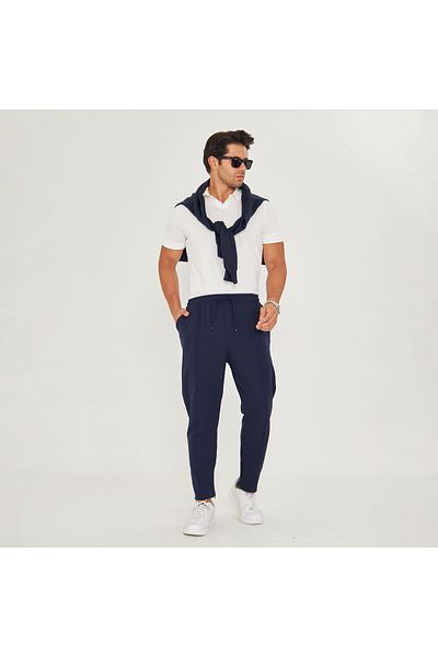 ZİNOX Men's Slim Fit Jogger with Side Pockets, Elastic Laces, Zippered Legs