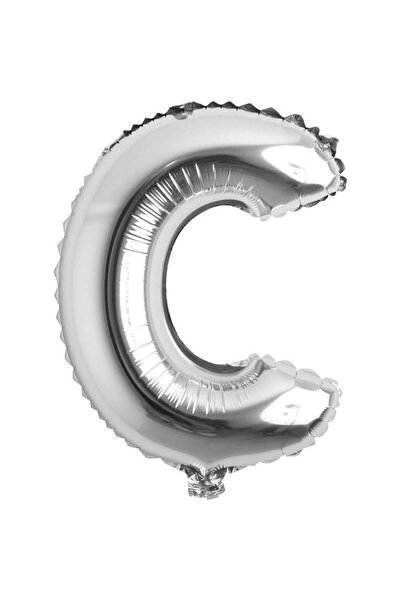 OEM Metalized Silver Balloon, 80 cm, Letter C
