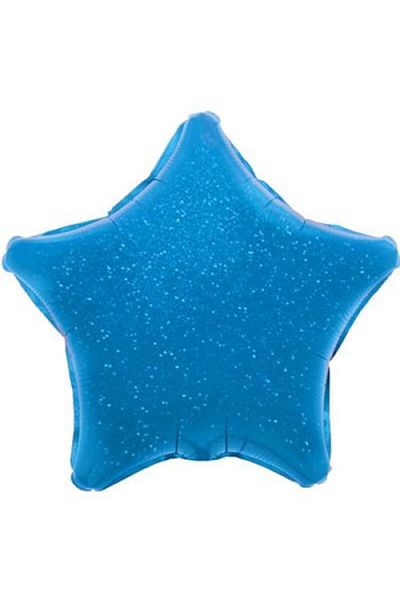 OEM Balon în formă de stea cu efect holografic, 55 cm, albastru
