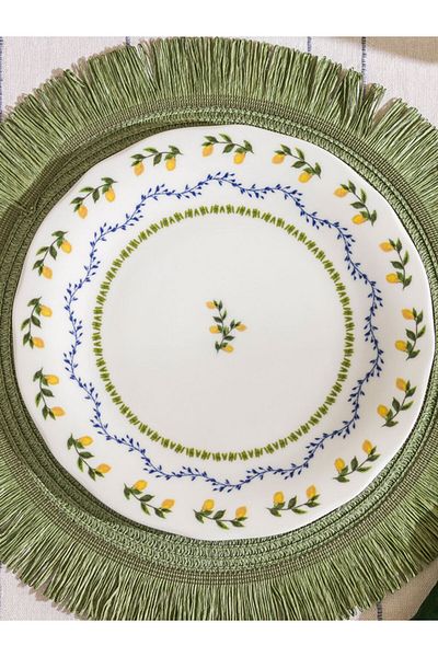 LC Waikiki Mixed Flower Printed Porcelain Serving Plate 26 cm