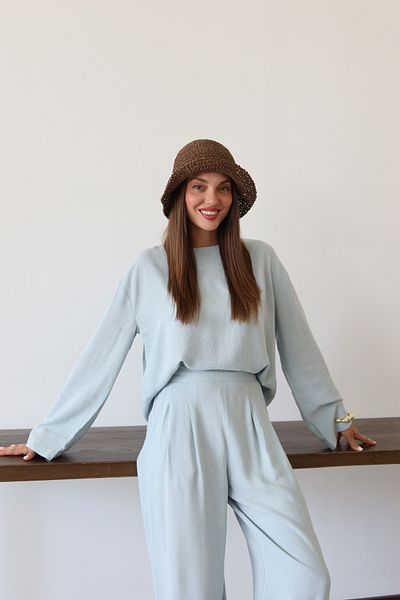 Laluvia Set pantaloni bluză Marisol albastru - 8760